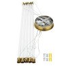 LED pakabinamas šviestuvas, 35W, vario, šilta balta šviesa