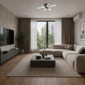 LED lubų šviestuvas, 15W, vario, šilta balta šviesa