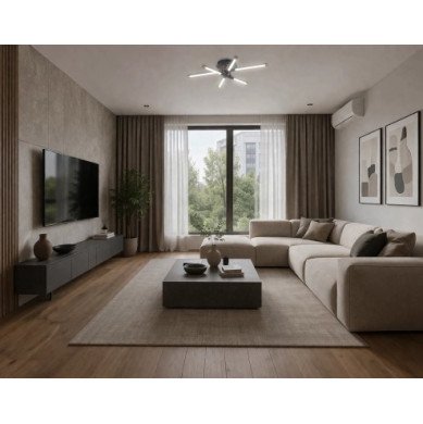 LED lubų šviestuvas, 15W, vario, šilta balta šviesa