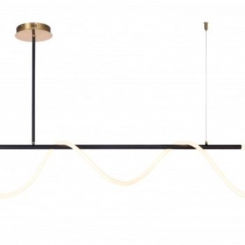LED lubų šviestuvas, 36W, juodas, šilta balta šviesa
