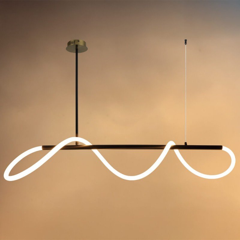 LED lubų šviestuvas, 36W, juodas, šilta balta šviesa