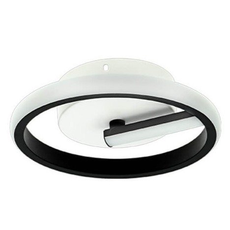 LED lubų šviestuvas, 7W, juodas, šilta balta šviesa