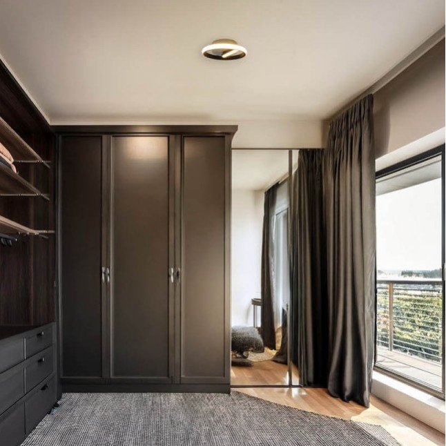 LED lubų šviestuvas, 7W, juodas, šilta balta šviesa