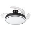 LED lubų šviestuvas/ventiliatorius, 36W, CCT šviesa, juodas, nuotolinis valdymas LED lubų šviestuvas/ventiliatorius, 36W, CCT šviesa, juodas, nuotolinis valdymas