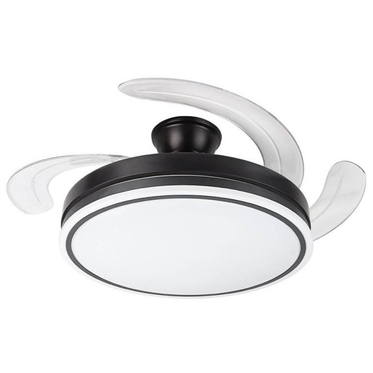 LED lubų šviestuvas/ventiliatorius, 36W, CCT šviesa, juodas, nuotolinis valdymas LED lubų šviestuvas/ventiliatorius, 36W, CCT šviesa, juodas, nuotolinis valdymas