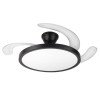LED lubų šviestuvas/ventiliatorius, 36W, CCT šviesa, juodas, plonas, nuotolinis valdymas LED lubų šviestuvas/ventiliatorius, 36W, CCT šviesa, juodas, plonas, nuotolinis valdymas