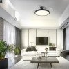 LED lubų šviestuvas/ventiliatorius, 36W, CCT šviesa, juodas, plonas, nuotolinis valdymas LED lubų šviestuvas/ventiliatorius, 36W, CCT šviesa, juodas, plonas, nuotolinis valdymas