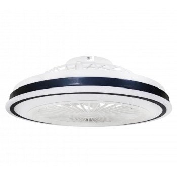 LED lubų šviestuvas/ventiliatorius, 36W, CCT šviesa, baltas/juodas, nuotolinis valdymas