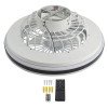 LED lubų šviestuvas/ventiliatorius, 36W, CCT šviesa, baltas/juodas, nuotolinis valdymas LED lubų šviestuvas/ventiliatorius, 36W, CCT šviesa, baltas/juodas, nuotolinis valdymas