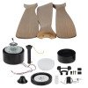 LED lubų šviestuvas/ventiliatorius, 18W, CCT šviesa, juodas/medis, nuotolinis valdymas LED lubų šviestuvas/ventiliatorius, 18W, CCT šviesa, juodas/medis, nuotolinis valdymas