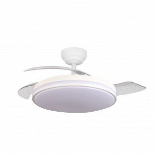 LED lubų šviestuvas/ventiliatorius, 30W, CCT šviesa, baltas, nuotolinis valdymas