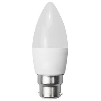 LED žvakė C37 B22 6W, neutrali balta šviesa