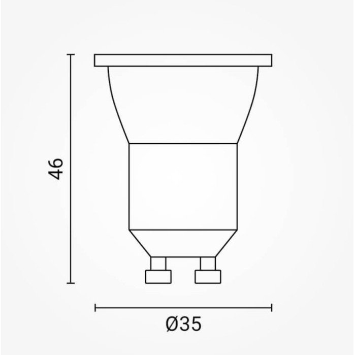 LED lemputė MR11 GU10 2W, šalta balta šviesa