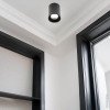 LED taškinis šviestuvas, 10W, apvalus, plastikinis, juodas