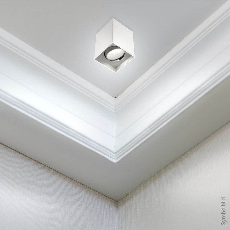 LED taškinis šviestuvas, 10W, kvadratinis, plastikinis, baltas LED taškinis šviestuvas, 10W, kvadratinis, plastikinis, baltas