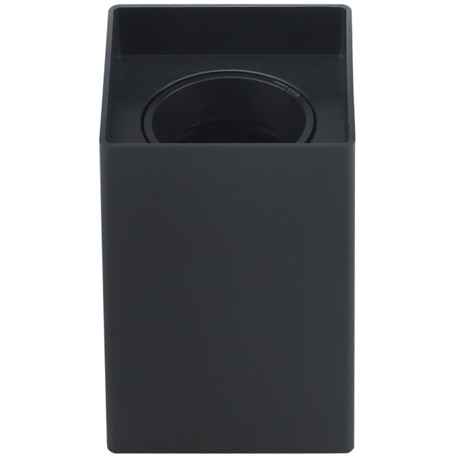 LED taškinis šviestuvas, 10W, kvadratinis, plastikinis, juodas