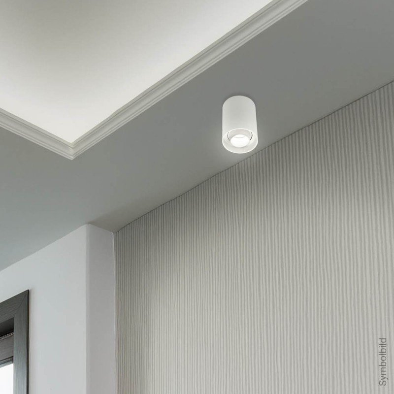 LED taškinis šviestuvas, apvalus, plastikinis, baltas
