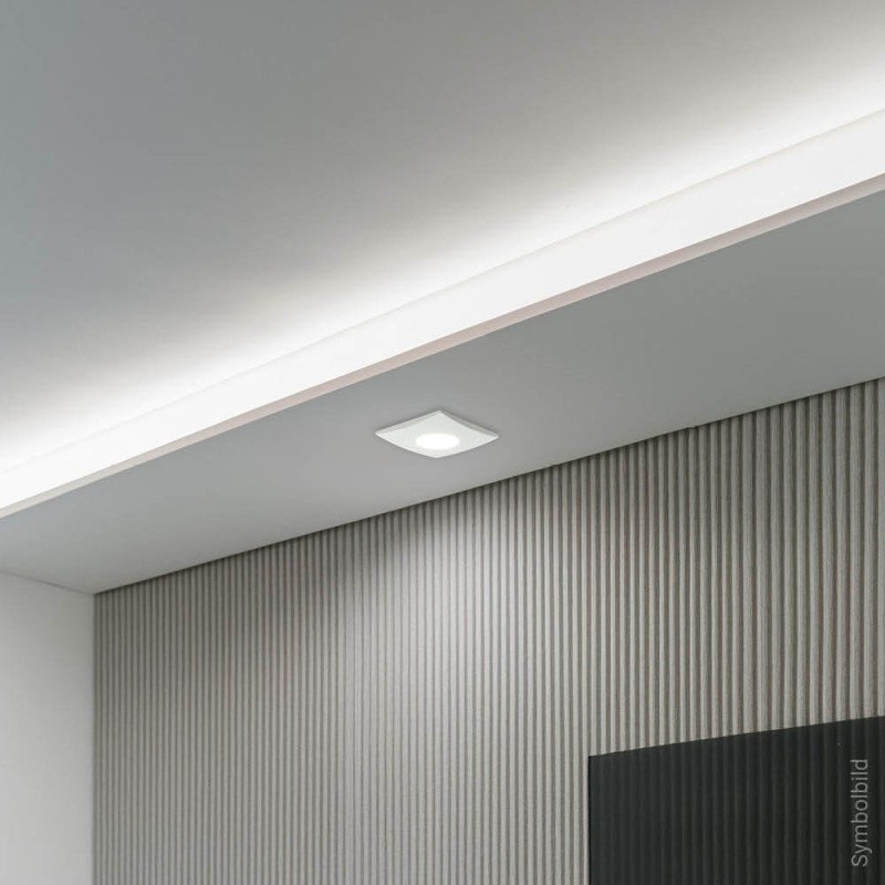 LED taškinis šviestuvas, IP65, kvadratinis, baltas, apskritimas LED taškinis šviestuvas, IP65, kvadratinis, baltas, apskritimas