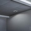 LED taškinis šviestuvas, kvadratinis, baltas/juodas, apskritimas