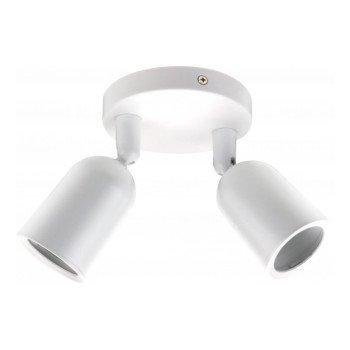 LED taškinis šviestuvas, plastikinis, 2xGU10, baltas