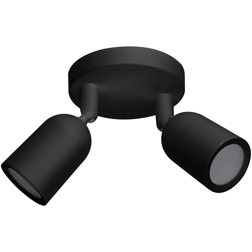 LED taškinis šviestuvas, plastikinis, 2xGU10, juodas LED taškinis šviestuvas, plastikinis, 2xGU10, juodas