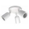 LED taškinis šviestuvas, plastikinis, 3xGU10, baltas
