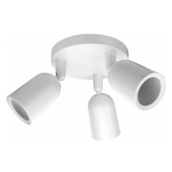 LED taškinis šviestuvas, plastikinis, 3xGU10, baltas