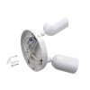 LED taškinis šviestuvas, plastikinis, 3xGU10, baltas