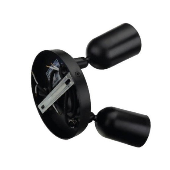 LED taškinis šviestuvas, plastikinis, 3xGU10, juodas
