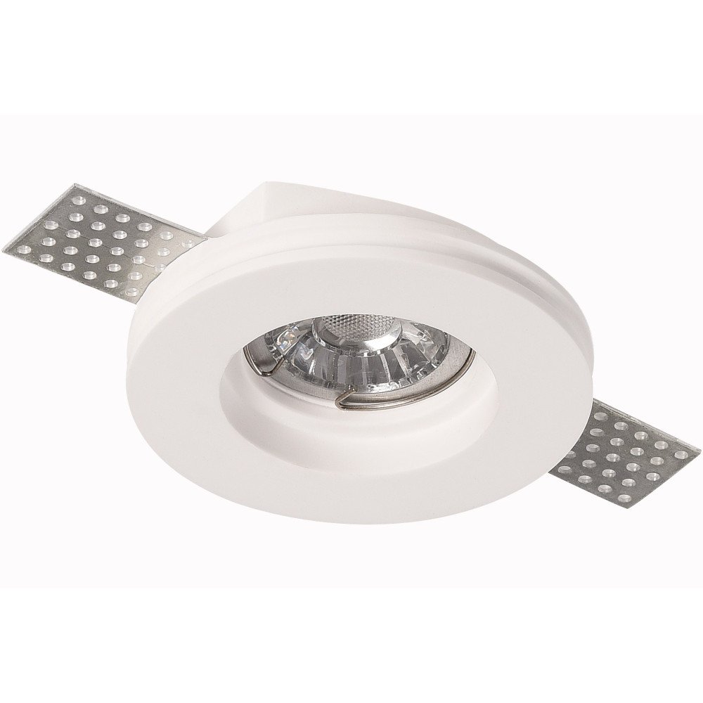 LED lubų šviestuvas, apvalus, gipsinis, be reflektoriaus