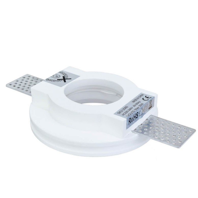 LED lubų šviestuvas, apvalus, gipsinis, be reflektoriaus