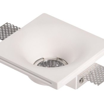 LED lubų šviestuvas, kvadratinis, gipsinis, apvalus