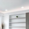 LED lubų šviestuvas, kvadratinis, gipsinis, apvalus