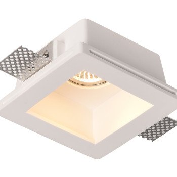 LED lubų šviestuvas, kvadratinis, gipsinis, 1 lizdas