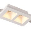 LED lubų šviestuvas, kvadratinis, gipsinis, 2 lizdai LED lubų šviestuvas, kvadratinis, gipsinis, 2 lizdai