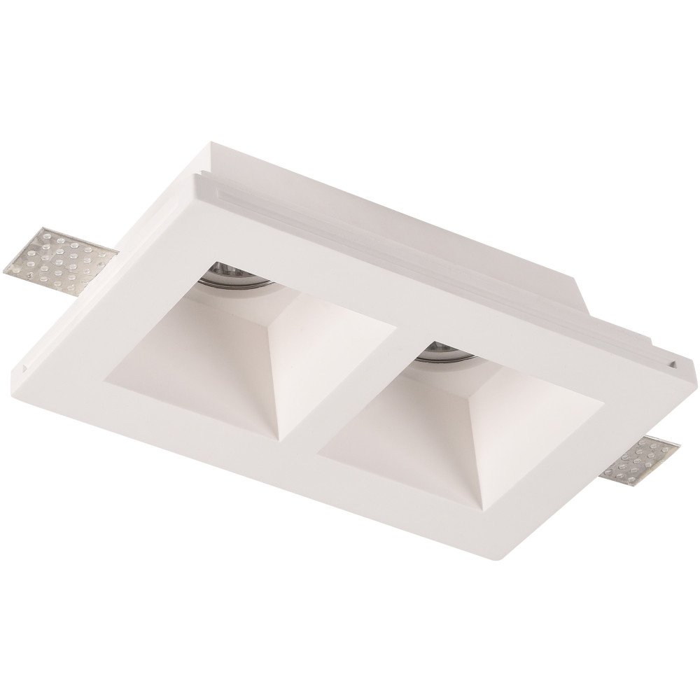 LED lubų šviestuvas, kvadratinis, gipsinis, 2 lizdai LED lubų šviestuvas, kvadratinis, gipsinis, 2 lizdai