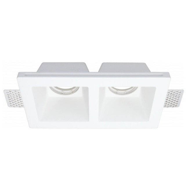LED lubų šviestuvas, kvadratinis, gipsinis, 2 lizdai LED lubų šviestuvas, kvadratinis, gipsinis, 2 lizdai