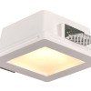 LED lubų šviestuvas, kvadratinis, gipsinis, matinis stiklas, 1 lizdas