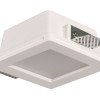LED lubų šviestuvas, kvadratinis, gipsinis, matinis stiklas, 1 lizdas
