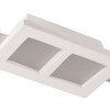 LED lubų šviestuvas, kvadratinis, gipsinis, matinis stiklas, 2 lizdai LED lubų šviestuvas, kvadratinis, gipsinis, matinis stiklas, 2 lizdai