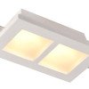 LED lubų šviestuvas, kvadratinis, gipsinis, matinis stiklas, 2 lizdai LED lubų šviestuvas, kvadratinis, gipsinis, matinis stiklas, 2 lizdai