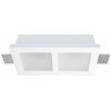 LED lubų šviestuvas, kvadratinis, gipsinis, matinis stiklas, 2 lizdai LED lubų šviestuvas, kvadratinis, gipsinis, matinis stiklas, 2 lizdai