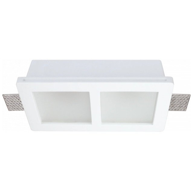 LED lubų šviestuvas, kvadratinis, gipsinis, matinis stiklas, 2 lizdai LED lubų šviestuvas, kvadratinis, gipsinis, matinis stiklas, 2 lizdai