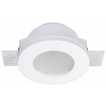 LED lubų šviestuvas, apvalus, gipsinis, matinis stiklas
