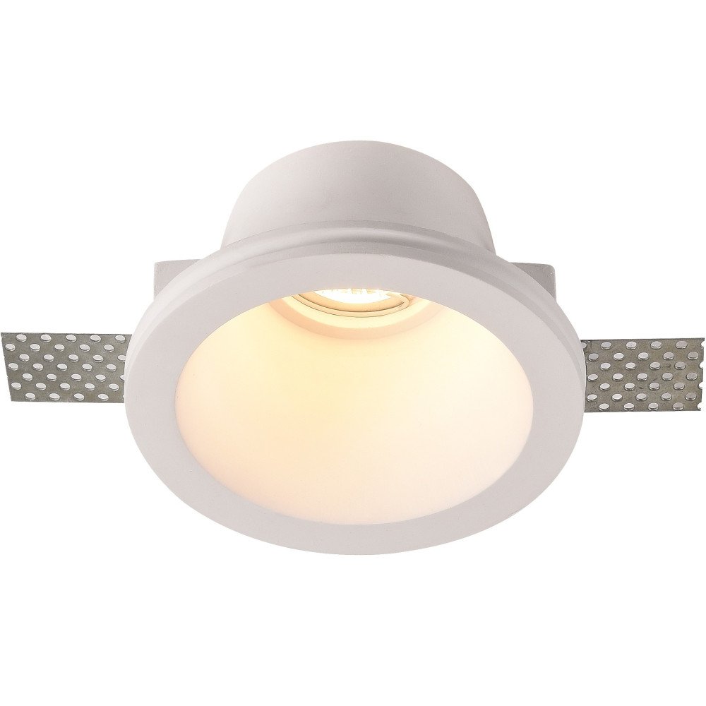 LED lubų taškinis šviestuvas, apvalus, gipsinis, matinis stiklas