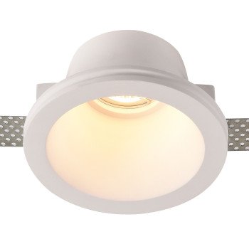 LED lubų taškinis šviestuvas, apvalus, gipsinis, matinis stiklas