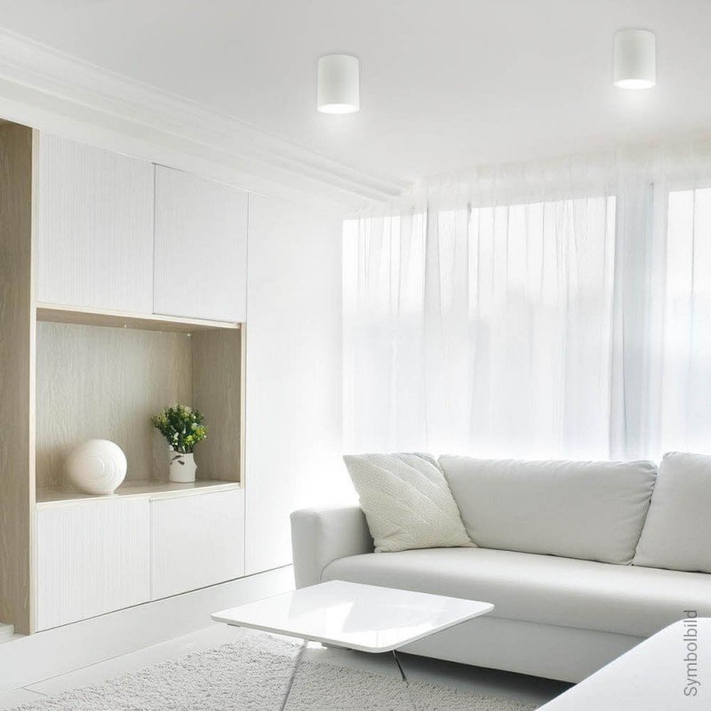 LED lubų šviestuvas, apvalus, baltas