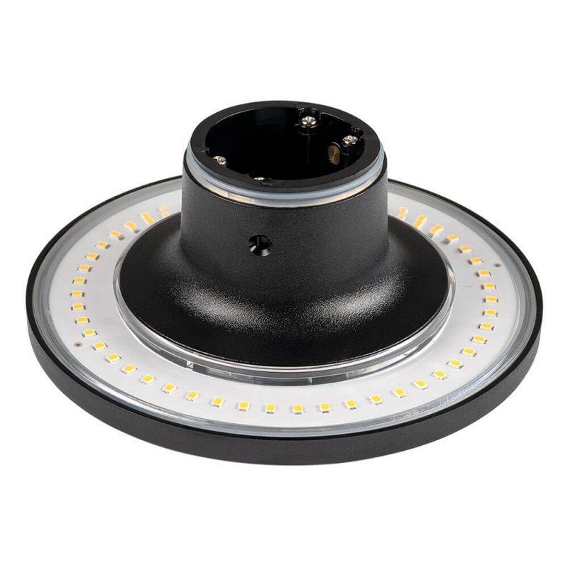 LED sieninis šviestuvas, juodas, 12W, 1200Lm, šilta balta šviesa