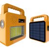 Nešiojamas prožektorius + garsiakalbis, 3.5W, pakraunamas saulėje, Bluetooth, geltonas, CCT spalvos