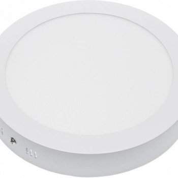 LED paviršinė panelė, apvali, 18W, šalta balta šviesa